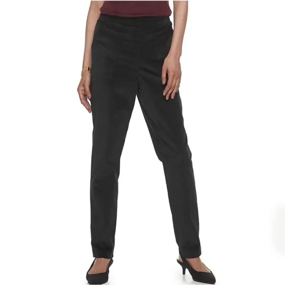 NWT Croft & Barrow Pull On Corduroy Velvet Pants Size 16 Petite